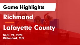Richmond  vs Lafayette County  Game Highlights - Sept. 24, 2020