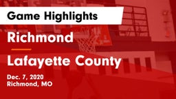 Richmond  vs Lafayette County  Game Highlights - Dec. 7, 2020