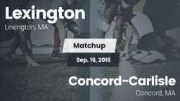 Matchup: Lexington vs. Concord-Carlisle  2016