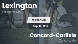 Matchup: Lexington vs. Concord-Carlisle  2015