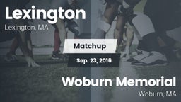 Matchup: Lexington vs. Woburn Memorial  2016