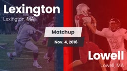 Matchup: Lexington vs. Lowell  2016