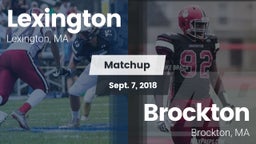 Matchup: Lexington vs. Brockton  2018