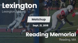 Matchup: Lexington vs. Reading Memorial  2018