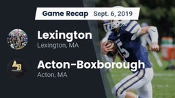 Recap: Lexington  vs. Acton-Boxborough  2019