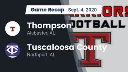 Recap: Thompson  vs. Tuscaloosa County  2020