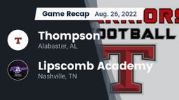 Recap: Thompson  vs. Lipscomb Academy 2022