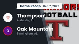 Recap: Thompson  vs. Oak Mountain  2022