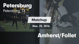 Matchup: Petersburg vs. Amherst/Follet 2016