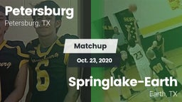 Matchup: Petersburg vs. Springlake-Earth  2020