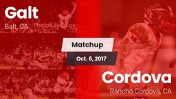 Matchup: Galt vs. Cordova  2017