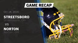 Recap: Streetsboro  vs. Norton  2016