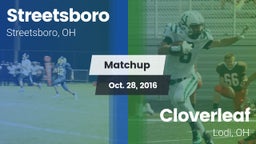 Matchup: Streetsboro vs. Cloverleaf  2016
