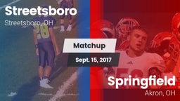 Matchup: Streetsboro vs. Springfield  2017