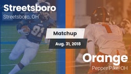 Matchup: Streetsboro vs. Orange  2018