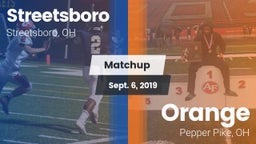 Matchup: Streetsboro vs. Orange  2019