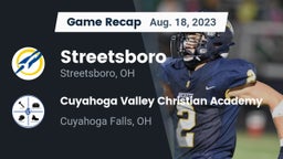 Recap: Streetsboro  vs. Cuyahoga Valley Christian Academy  2023