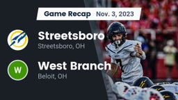 Recap: Streetsboro  vs. West Branch  2023