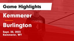 Kemmerer  vs Burlington Game Highlights - Sept. 30, 2023