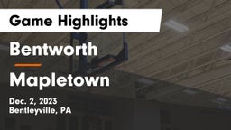 Bentworth  vs Mapletown  Game Highlights - Dec. 2, 2023