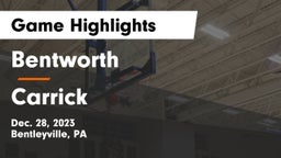 Bentworth  vs Carrick  Game Highlights - Dec. 28, 2023