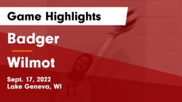 Badger  vs Wilmot  Game Highlights - Sept. 17, 2022
