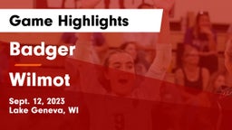 Badger  vs Wilmot  Game Highlights - Sept. 12, 2023