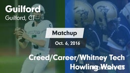 Matchup: Guilford vs. Creed/Career/Whitney Tech Howling Wolves 2016