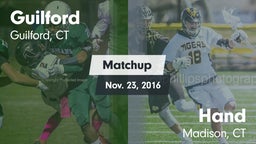 Matchup: Guilford vs. Hand  2016