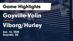 Gayville-Volin  vs Viborg/Hurley Game Highlights - Jan. 16, 2020