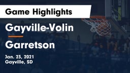 Gayville-Volin  vs Garretson  Game Highlights - Jan. 23, 2021
