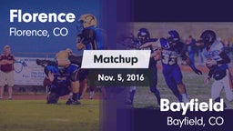 Matchup: Florence vs. Bayfield  2016