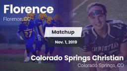 Matchup: Florence vs. Colorado Springs Christian  2019