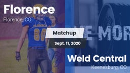 Matchup: Florence vs. Weld Central  2020