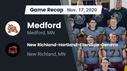 Recap: Medford  vs. New Richland-Hartland-Ellendale-Geneva  2020