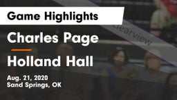 Charles Page  vs Holland Hall  Game Highlights - Aug. 21, 2020