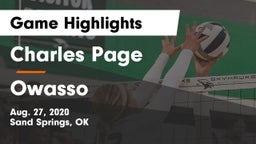 Charles Page  vs Owasso  Game Highlights - Aug. 27, 2020