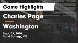 Charles Page  vs Washington Game Highlights - Sept. 29, 2020
