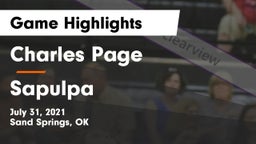 Charles Page  vs Sapulpa  Game Highlights - July 31, 2021