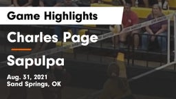 Charles Page  vs Sapulpa  Game Highlights - Aug. 31, 2021