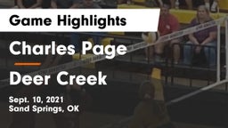 Charles Page  vs Deer Creek  Game Highlights - Sept. 10, 2021