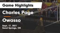 Charles Page  vs Owasso  Game Highlights - Sept. 17, 2021