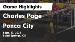 Charles Page  vs Ponca City  Game Highlights - Sept. 17, 2021
