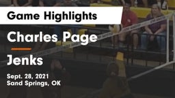 Charles Page  vs Jenks  Game Highlights - Sept. 28, 2021