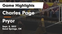 Charles Page  vs Pryor  Game Highlights - Sept. 8, 2022