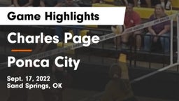 Charles Page  vs Ponca City Game Highlights - Sept. 17, 2022