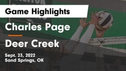 Charles Page  vs Deer Creek  Game Highlights - Sept. 23, 2022