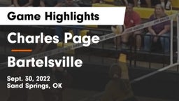 Charles Page  vs Bartelsville  Game Highlights - Sept. 30, 2022