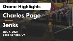 Charles Page  vs Jenks  Game Highlights - Oct. 4, 2022