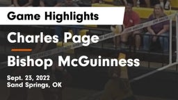 Charles Page  vs Bishop McGuinness  Game Highlights - Sept. 23, 2022